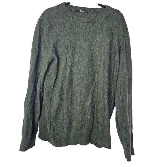 Quince XL Dark Green Cashmere Sweater Minimalist Casual Soft Pullover Loose - Picture 1 of 4